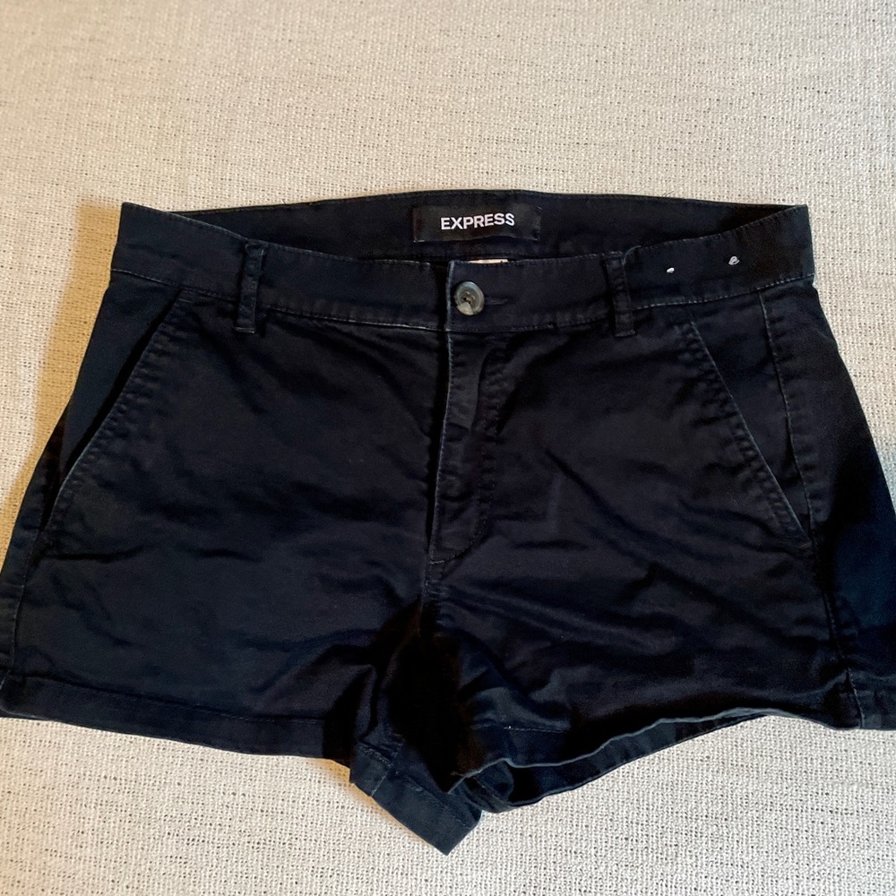 express black shortie mid rise short